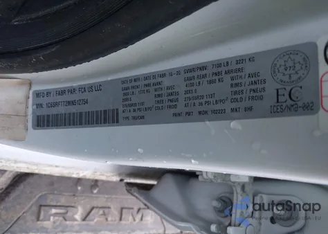 2021 Ram 1500 Sport from USA, damaged, VIN 1C6SRFTT2MN512754